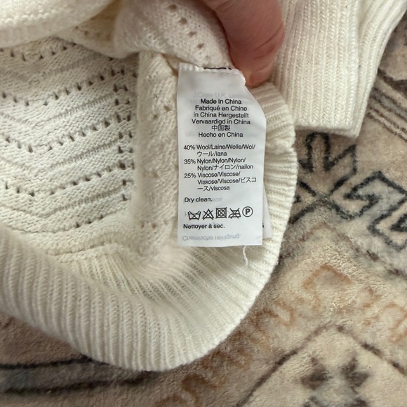 J. Crew Cream Cable-Knit Scoopneck Sweater - Picture 5 of 6